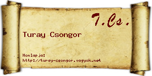 Turay Csongor névjegykártya