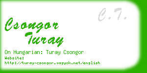 csongor turay business card
